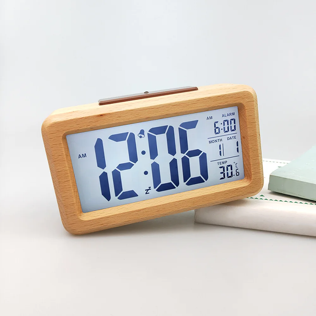 Digitaler Holzwecker mit Temperaturanzeige