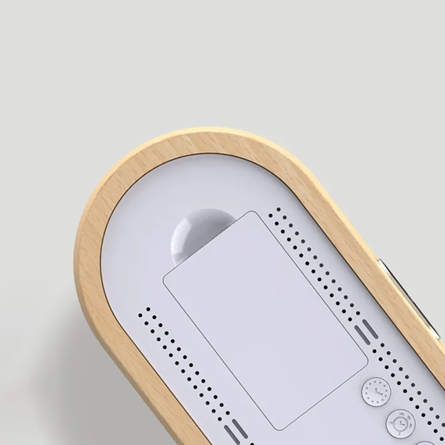 LED Wecker Holz mit Spiegelfunktion