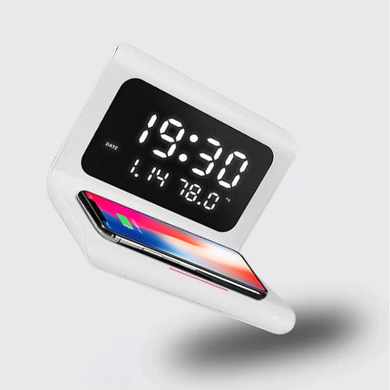 Kabelloses Qi-Ladepad mit integrierter Uhr