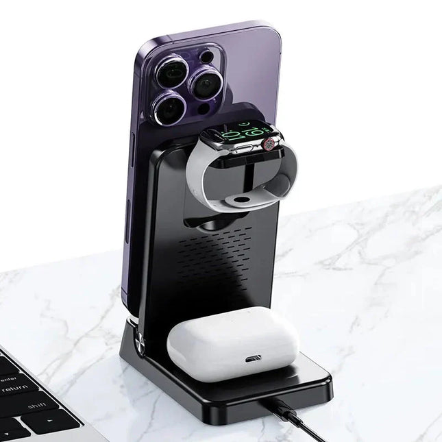 Wecker mit Induktions-Ladestation für Smartphone