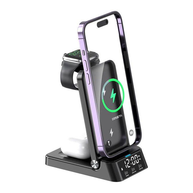 Wecker mit Induktions-Ladestation für Smartphone