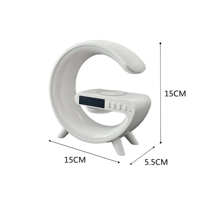 Nachttischlampe mit Wecker und Induktionsladung