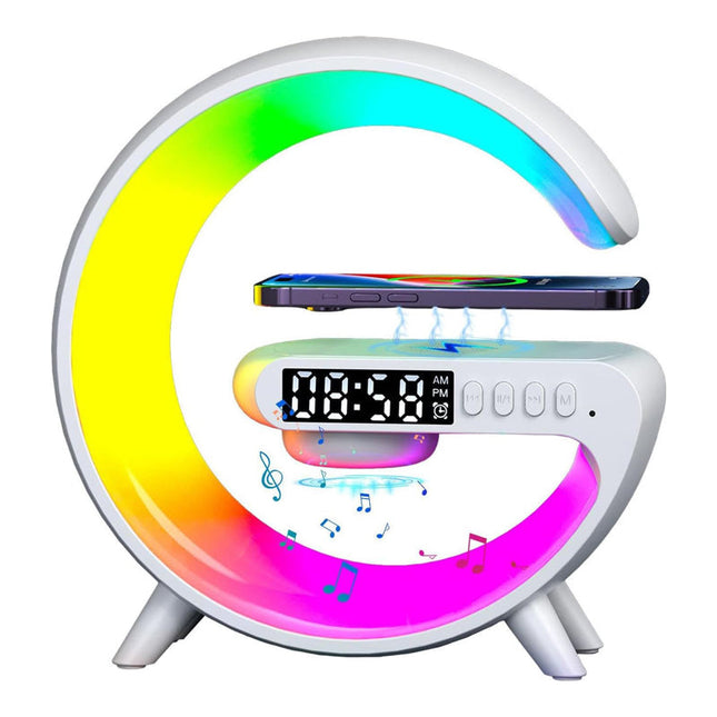 Nachttischlampe mit Wecker und Induktionsladung