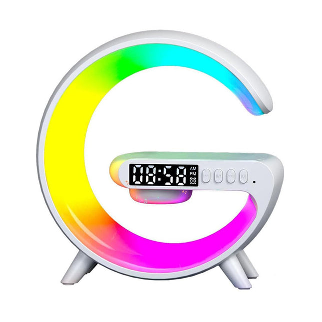 Nachttischlampe mit Wecker und Induktionsladung