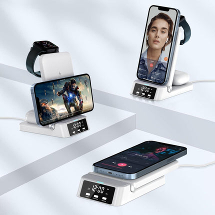 Faltbare Qi-Ladestation mit integriertem Wecker
