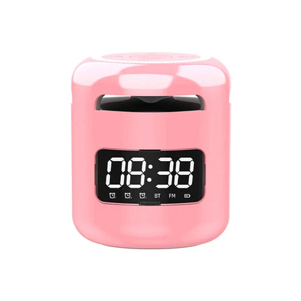 Tragbarer Mini Bluetooth Wecker mit Uhr