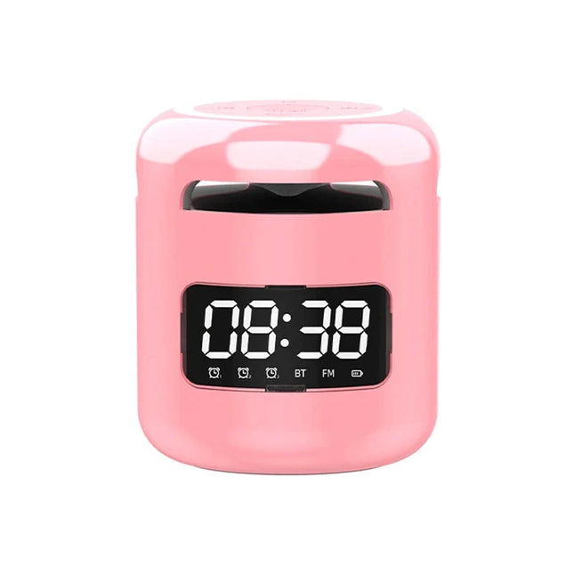 Tragbarer Mini Bluetooth Wecker mit Uhr
