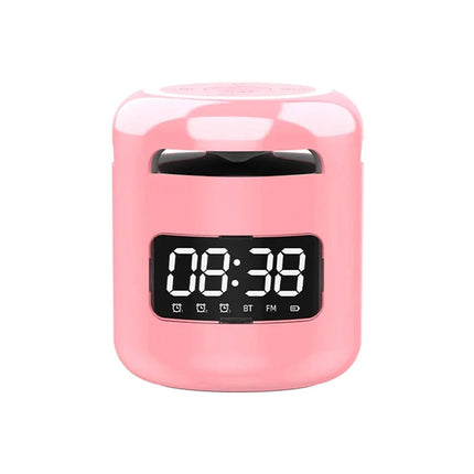 Tragbarer Mini Bluetooth Wecker mit Uhr