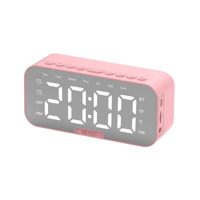 Smarter Bluetooth Wecker in Rosa