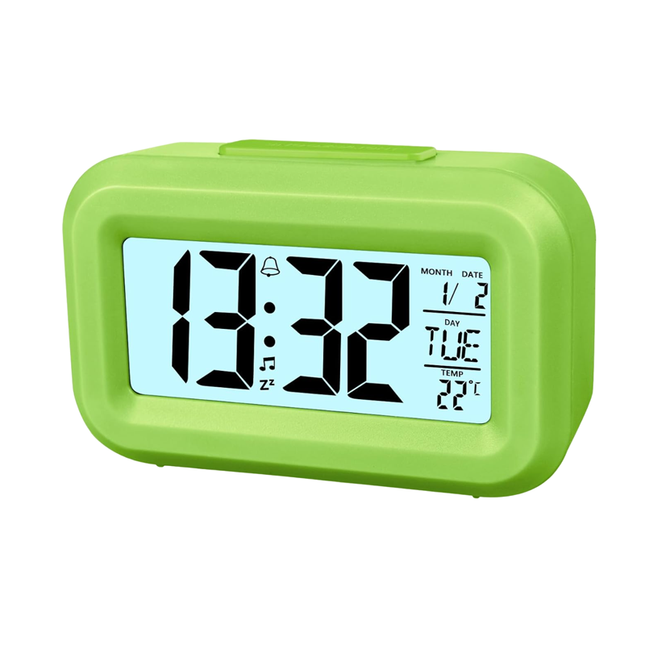 Kompakter Reisewecker mit Knopfzellenbatterie
