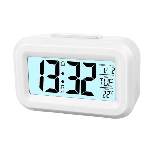 Kompakter Reisewecker mit Knopfzellenbatterie