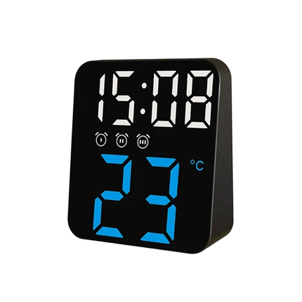 Kompakter digitaler Reisewecker mit LED