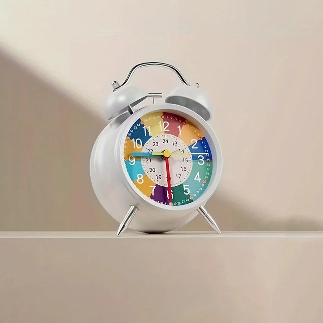 Bunter Lernwecker mit Doppelglocke