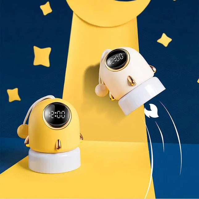 Digitaler Kinderwecker Rakete mit Nachtlicht