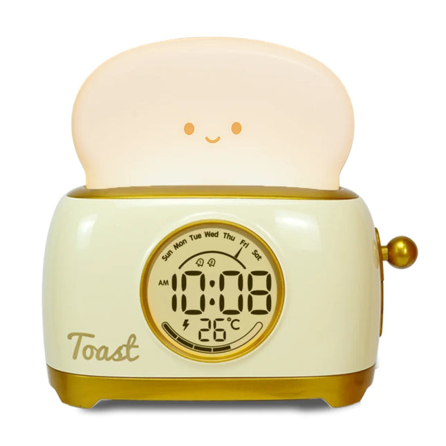 Lustiger Toaster Wecker mit Nachtlicht