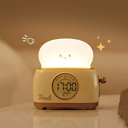 Lustiger Toaster Wecker mit Nachtlicht