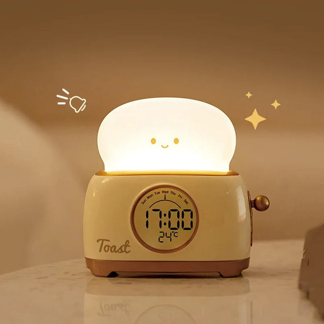 Lustiger Toaster Wecker mit Nachtlicht