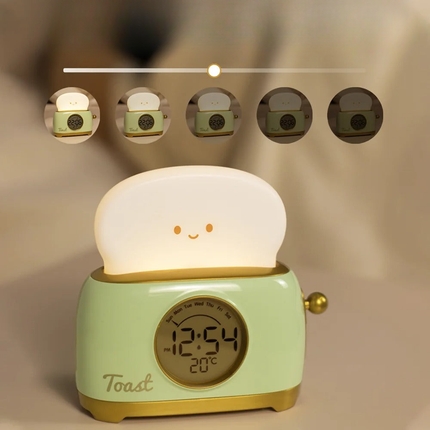 Lustiger Toaster Wecker mit Nachtlicht