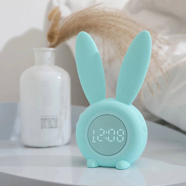 Tag-Nacht-Wecker für Kinder im Hasendesign