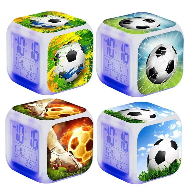 Digitaler Fußball Wecker mit Licht