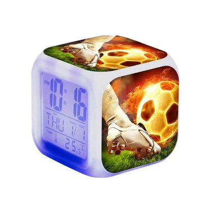 Digitaler Fußball Wecker mit Licht