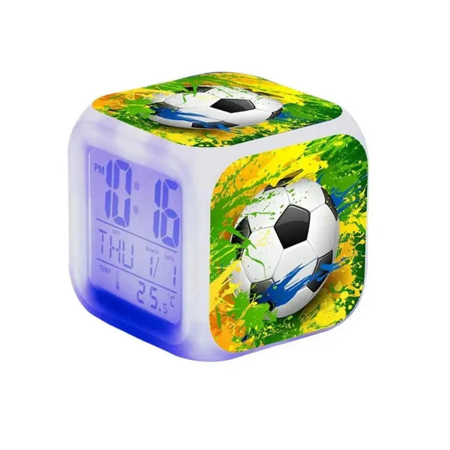 Digitaler Fußball Wecker mit Licht