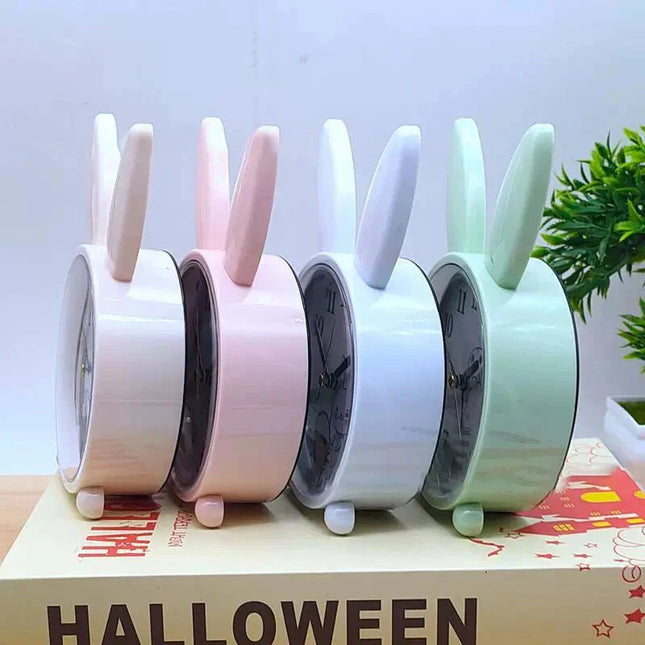 Analoger Kinderwecker im süßen Hasen-Design