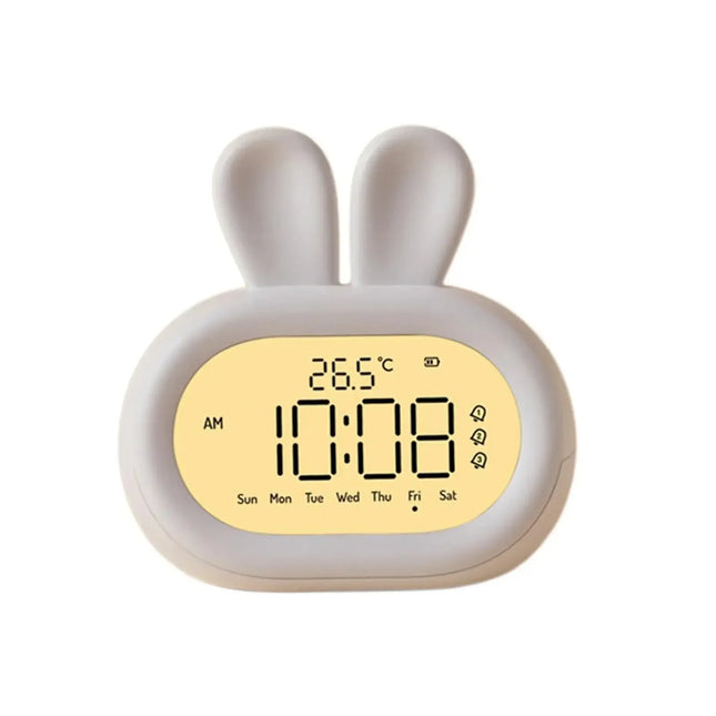 Digitaler Kinderwecker Hase mit Nachtlicht