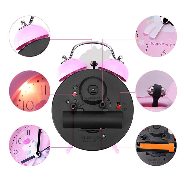 Mädchen Wecker mit süßem Einhorn Motiv