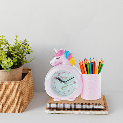 Einhorn Wecker mit Stiftehalter für Mädchen