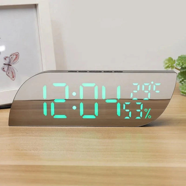 Digitaler Wecker in Holzoptik batteriebetrieben