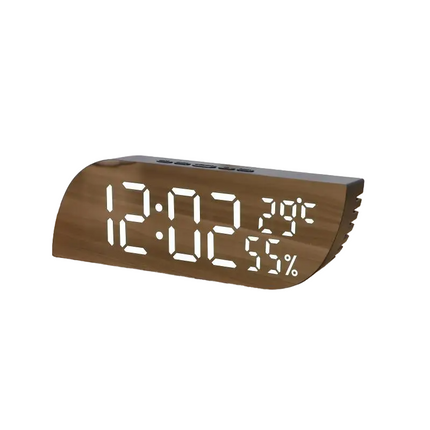 Digitaler Wecker in Holzoptik batteriebetrieben