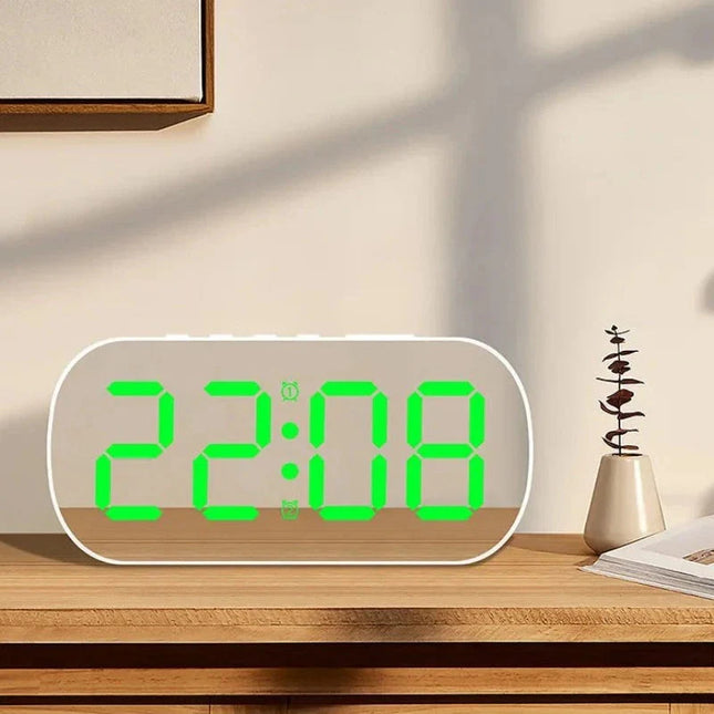 LED-Spiegelwecker mit extra großen Ziffern