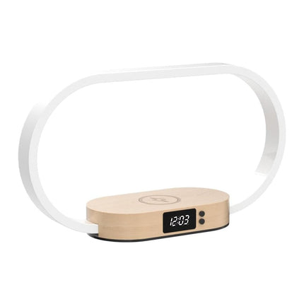 Tageslichtlampe mit integriertem Wecker Holzoptik