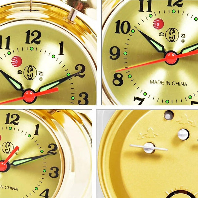 Mechanischer Glockenwecker in Gold