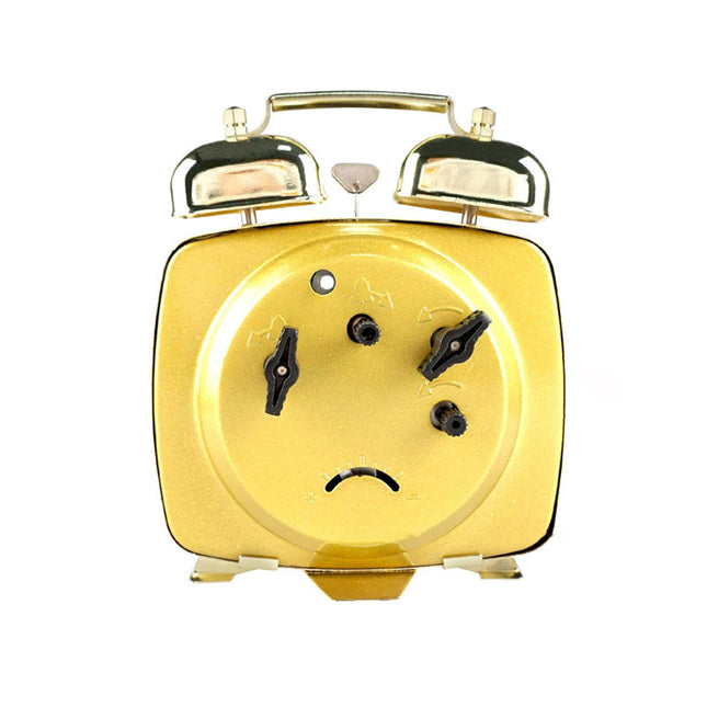 Kleiner mechanischer Wecker in Gold