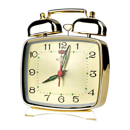 Kleiner mechanischer Wecker in Gold