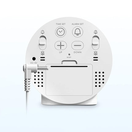 Runder Digitalwecker batteriebetrieben mit Farbdisplay