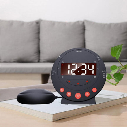 Schwarzer Vibrationswecker mit Vibrationskissen