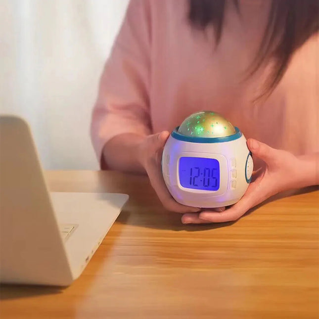 Wecker mit Sternenhimmel Projektor für Kinder