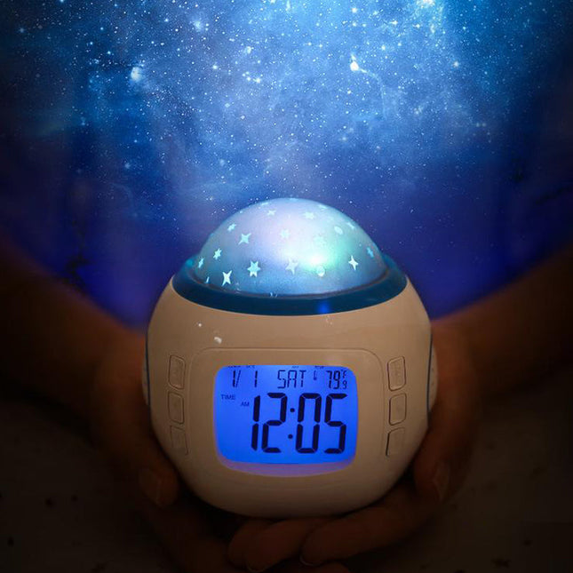Wecker mit Sternenhimmel Projektor für Kinder