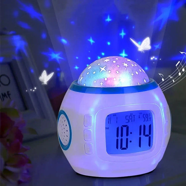 Wecker mit Sternenhimmel Projektor für Kinder