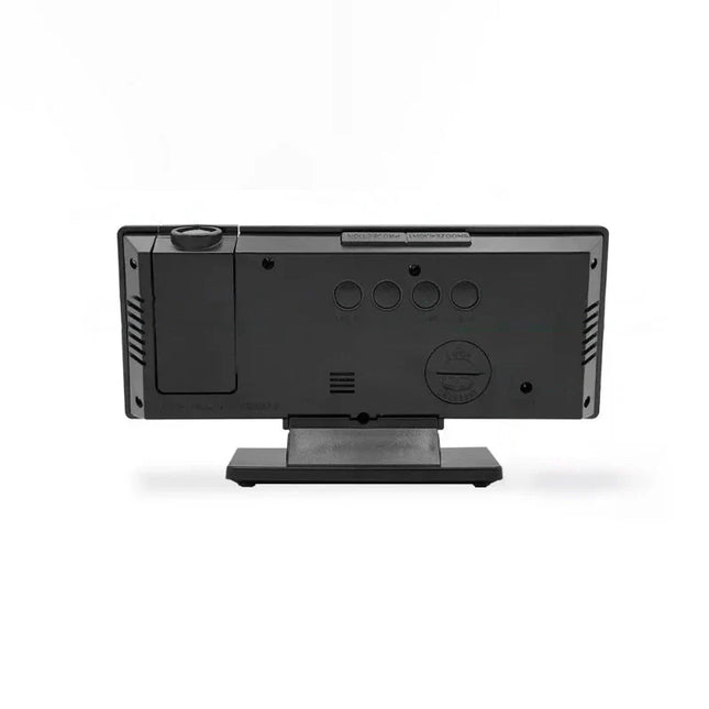 Schwarzer Projektionswecker mit Spiegelanzeige