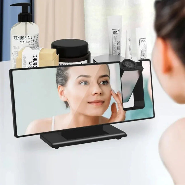 Schwarzer Projektionswecker mit Spiegelanzeige