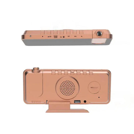 Digitaler Projektionswecker in Roségold