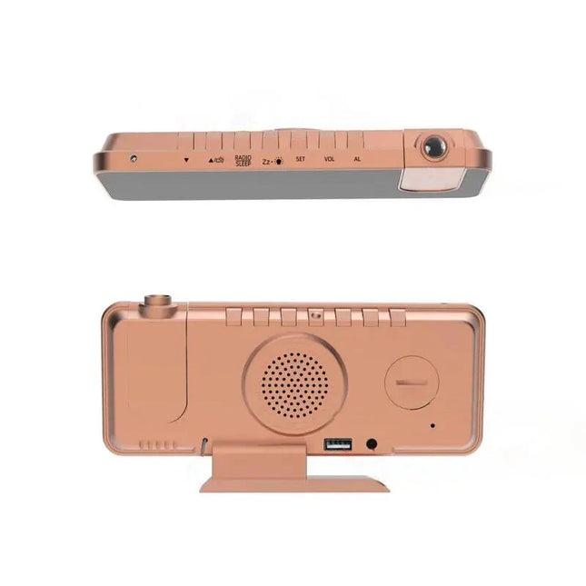 Digitaler Projektionswecker in Roségold