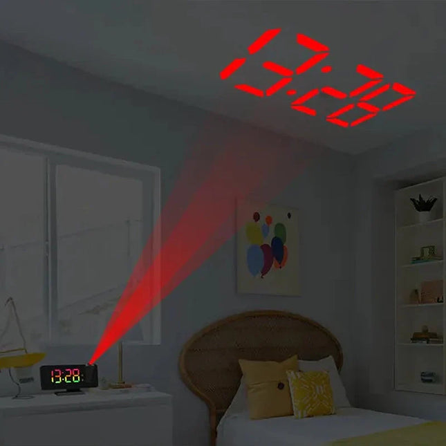 Großer Spiegel Projektionswecker netzbetrieben