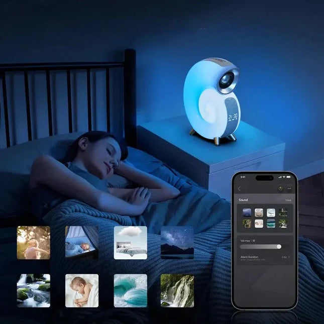 Lichtwecker mit Bluetooth im Schnecken-Design