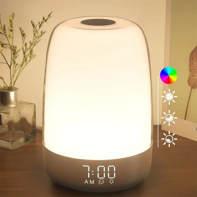 Aufwachlicht Lampe mit digitalem Wecker