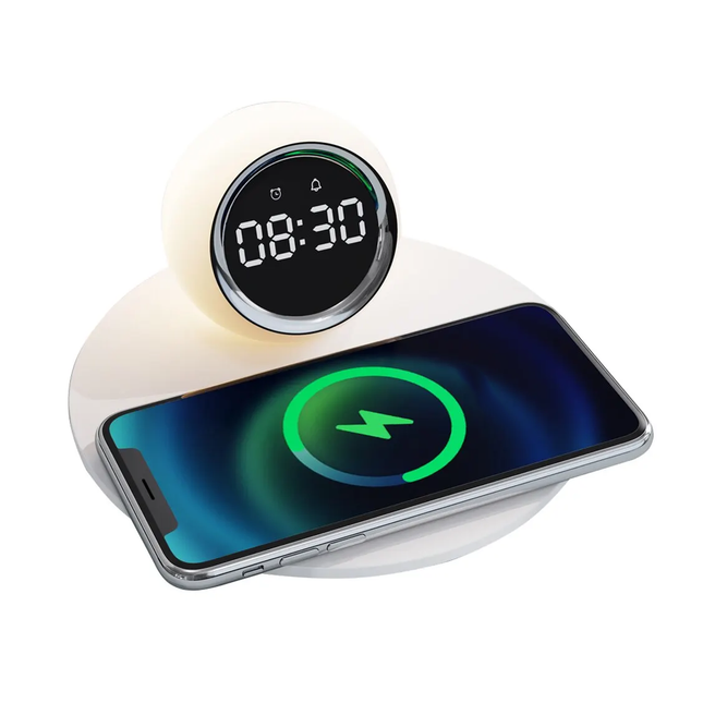 Lichtwecker für Teenager mit Handy-Ladestation